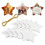 10 Pçs de Ornamentos Cerâmicos em Branco de Estrela de Cinco Pontas de 3 Polegadas com Corda Dourada para Artesanato DIY, Decoração 8