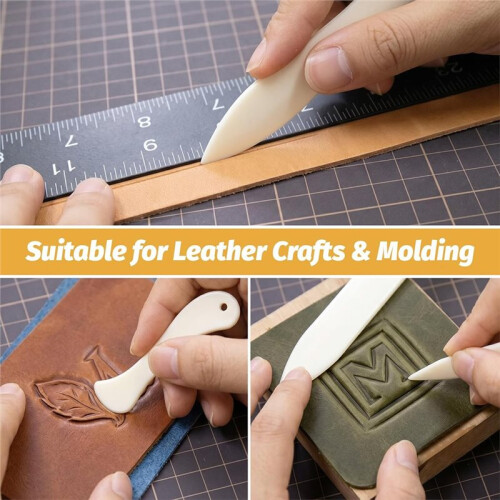 Smooth Plastic Folding Scoring Burnishing Crafting Scrapbooking Tool 3 Shape Folding Tools for Bookbinding Paper Crafts 1