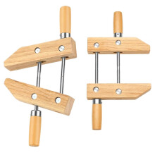 2er Pack Holzschraubzwingen, 6" mit Kohlenstoffstahl-Spindel, Verstellbare Parallele/Gewinkelte Klemmen für die Holzverarbeitung