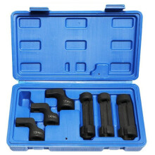 6pc 3/8" Drive Exhaust Gas Temperature EGT Sensor Socket Set 13mm 14mm 17mm Removal Tool Set for Efficient Removal