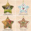 10 Pçs de Ornamentos Cerâmicos em Branco de Estrela de Cinco Pontas de 3 Polegadas com Corda Dourada para Artesanato DIY, Decoração 5