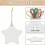 10 Pçs de Ornamentos Cerâmicos em Branco de Estrela de Cinco Pontas de 3 Polegadas com Corda Dourada para Artesanato DIY, Decoração 3