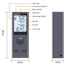 -Laser-Distanzmessgerät 30m USB-Ladung LCD-Hintergrundbeleuchtung Laser-Messwerkzeug mit Distanz-, Flächen- und Volumenmessung