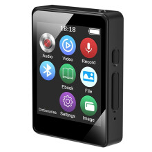 Reprodutor de MP3 Portátil 5.0 com Som HiFi, Sport Walkman, Walkman para Estudantes, Tela de 1,8 Polegadas com Rádio FM, e-Book de 32GB
