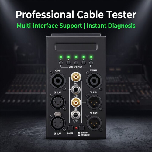 Act100 Audio Cable Tester - Xlr Cable Tester for Stage Audio Engineering, Dedicated Microphone Cable Detection 2