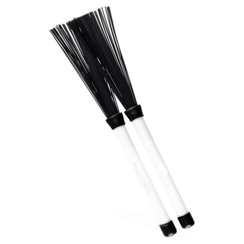 1set Black and White Nylon Drum Brushes, Kit Drum Brushes, Create Dynamic Percussion Tones 2