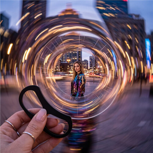 150mm Handheld Camera Filter Prism for DSLR Swirl Aureole Light Effects Foreground Blur Micro Lens Accessories 1