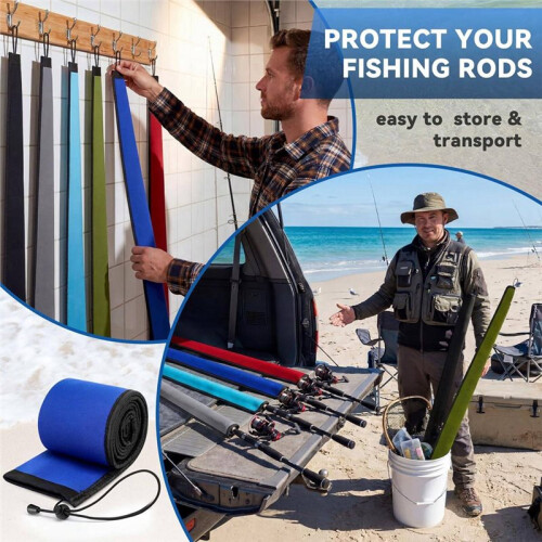 Mangas para Varas de Pesca, Capa para Vara de Pesca de 65 Polegadas, Suporte Protetor para Vara de Pesca, Meia Protetora 1