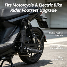 M8 Screw Motorcycle Rear Footrest Pedal Foldable Aluminum Alloy Back Footpegs Bike Scooter E-Bike Modified Accessories