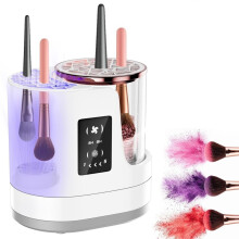 3-in-1 Elektrische Make-Upborstelreiniger, Automatische Dieptereiniging en Droging, USB-Voeding, Geschikt voor de Meeste Borstels en Sponsjes