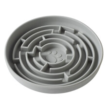 Anti-Choking Slow Feeder Bowl for Dogs & Cats, Non-Slip Base, Dishwasher Safe, Promotes Healthy Digestion Grey