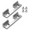 2pack Adjustable Strike Plate Front Door Replacement 32mm Screws Hole Spacing Aluminium Alloy Strike Plate Accessories 1
