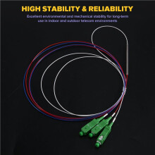 5PCS Fiber Optic PLC Splitter 1x2 SC APC PLC Fiber Optic Splitter for FTTH CATV Telecom Network 1x2 Optical Connector 1M