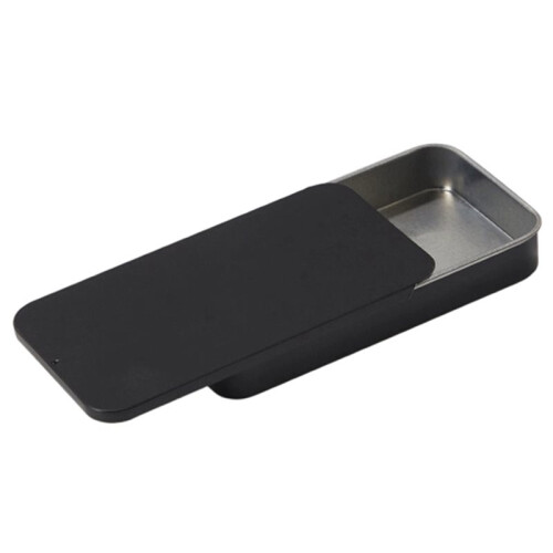 5 PCS Small Rectangular Candy Storage Tin Box for Jewelry Packaging, Metal Push-Pull Iron Case Black 1