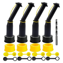 Gas Can Spout Replacement Old Style Jug Spout with Pour Nozzle Coarse and Fine Thread Screw Collar Caps Vent Cap Drill