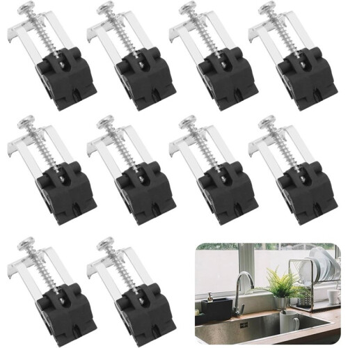 10pcs Undermount Sink Clips Mounting Brackets Sink Holders Sink Fixing Clips for Kitchen Bathroom Kitchen Accessories 1