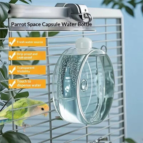 Distributore Automatico di Acqua Ad Ago per Uccelli, Ideale per Parrocchetti, Calopsitte e Altri Uccelli. 2