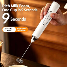 Mousseur à Lait Électrique Rechargeable, -Mixeur Portatif, Mousseur à Café et Fouet à Crème pour Latte et Cappuccino