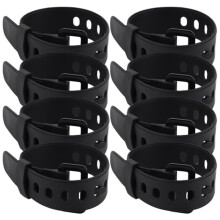 Black Rubber Utility Strap, Adjustable, Securing, Fastening, Bundling, Lashing, Short, Universal Fit for Passenger Car