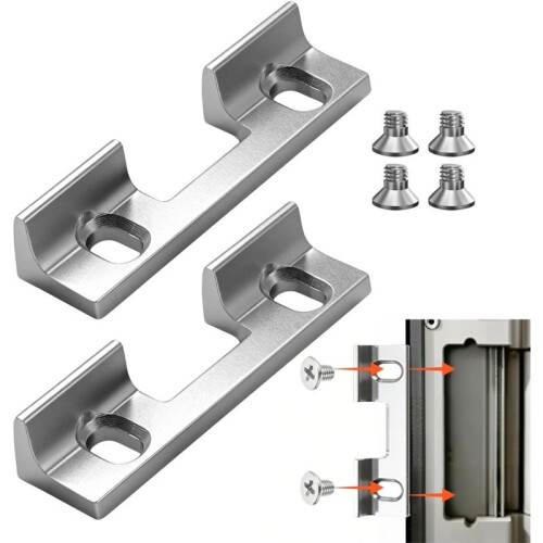 2pack Adjustable Strike Plate Front Door Replacement 32mm Screws Hole Spacing Aluminium Alloy Strike Plate Accessories 1
