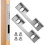 2pack Adjustable Strike Plate Front Door Replacement 32mm Screws Hole Spacing Aluminium Alloy Strike Plate Accessories 7