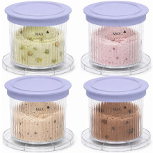 4PCS Replacement Ice Cream Maker Bowl Cups Fast Freeze Ice Cream Maker Frost Cups for Homemade Ice Cream & Sorbet B