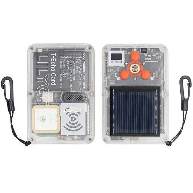 LILYGO T-Echo-Card LoraWAN SX1262 Magnetic Card NRF52840 GPS with 0.25W ...