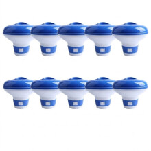 10Pcs Pool Chlorine Floater Water Purifier Floating Pill Chlorine Bromine Tablets Dispenser Pool Spa Tub Supplies