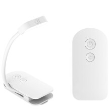LED Clip- Reading Light - Adjustable, Portable & USB Rechargeable Book Light for Night Reading
