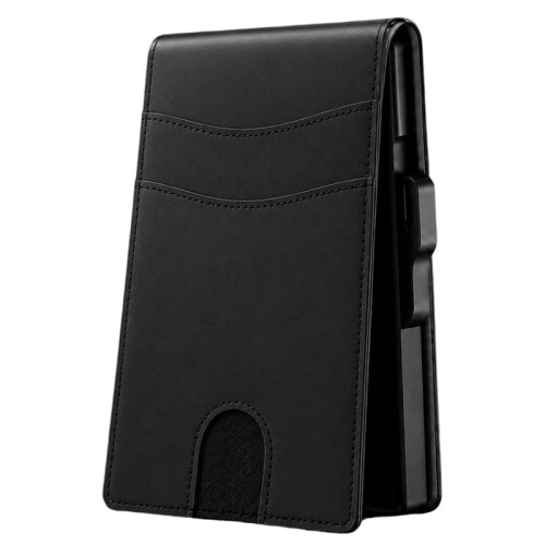 Men'S - PU RFID Blocking Bifold Wallet Card Holder Credit Holder Fold Design RFID Blocking