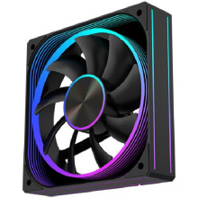 Desktop PC Case Cooling Fan Temperature Control Super Large Surround Mirror Computer Case Fan Black Regular