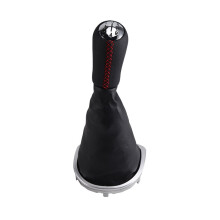 Gałka Zmiany Biegów 5 Biegów dla Clio 3III 2005-2012 Dźwignia Zmiany Biegów z Mankietem na Gałkę 8200379961 Chromowana Gałka Ręczna Czerwona