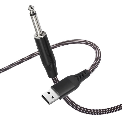 USB Till 6,35 mm Gitarrkabel Gitarr Ljudanslutningsadapter Gitarrkabel Elgitarrtillbehör 1