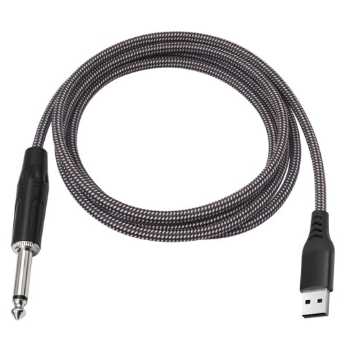 USB Till 6,35 mm Gitarrkabel Gitarr Ljudanslutningsadapter Gitarrkabel Elgitarrtillbehör 2