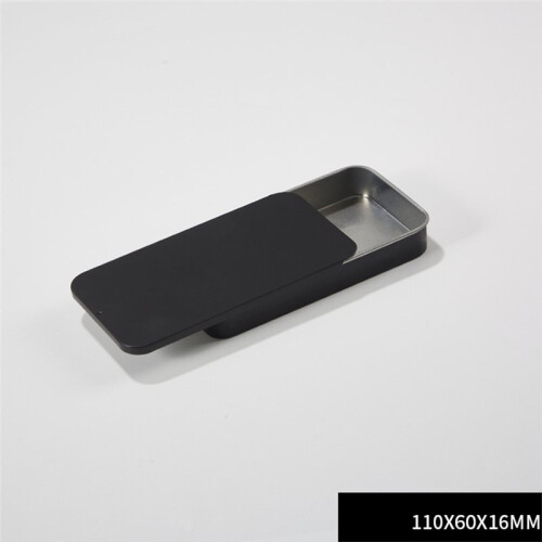 5 PCS Small Rectangular Candy Storage Tin Box for Jewelry Packaging, Metal Push-Pull Iron Case Sliver 2
