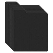 20PCS CD/DVD Dividers - 5 X 5.5 Inch Black PP Storage Organizers with Blank Index Tabs for Media
