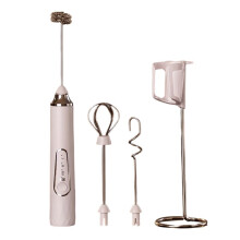 Mousseur à Lait Électrique Rechargeable, -Mixeur Portatif, Mousseur à Café et Fouet à Crème pour Latte et Cappuccino