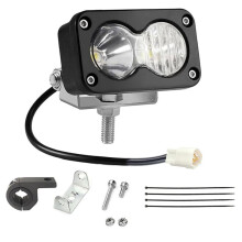 Farol de LED Spotlight para Yozma em 10 Dirt Pit Bike, Farol de LED de 20W 6000K Luz Auxiliar para Motocicleta Plug-