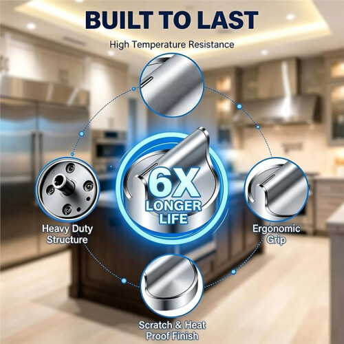 W10594481 Stove Knobs for  Stove Knobs Replacements for  Stove Knobs WCG97US6DS00 and WCG97US0DS00 2