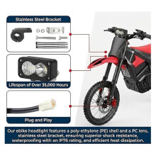 Led Spotlight Headlight for Yozma in 10 Dirt Pit Bike , 20W LED Headlight 6000K Plug- Motorcycle Auxiliary Light
