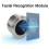 FP001 M25 USB/UART Single Lens Round Indicator Light DC3.3V Facial Recognition Module for Security System 5