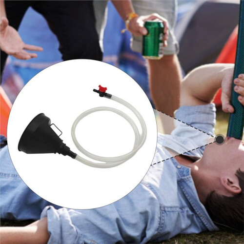 Beer Funnel with Valve, Leak-Proof, for Filling Drinks, Beer Drinking Tool 2
