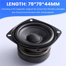 3inch Glass Fiber Cone Woofers Subwoofer HiFi Speakers, Low Frequency Powerful Bass, 4Ohm 15W High Sensitivity Woofers