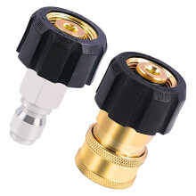 Hogedrukreinigeradapter M22 14mm Naar 3/8'' Snelle Aansluiting & Ontkoppeling Fitting Hogedrukslangadapters Set, 4500PSI