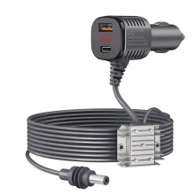 For Starlink Car Cigarette Lighter Adapter 3in1 12V-24V to 30V 3.5A Car Charger Voltage Converter 3meter for RVS