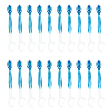 Paquet de 20 Brosses à Dents Jetables - Brosse à Dents de 5-en-1 avec Dentifrice, Fil Dentaire et Cure-Dent pour Hôtel