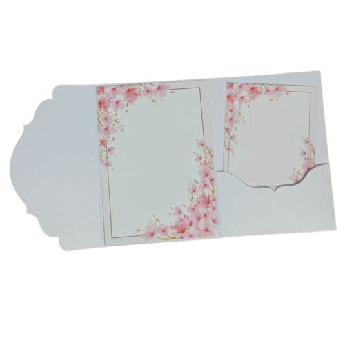 30 Peças Envelopes Tri-Fold 18x13cm / 7.1x5.1 Polegadas Papel 250g para Convites de Casamento, Postais, Embalagem de Presentes Branca