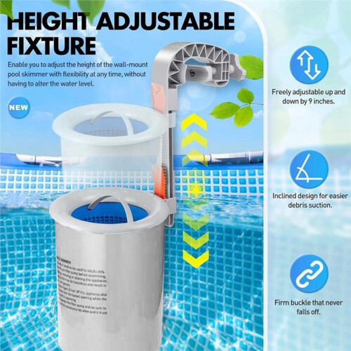 Wall Mounted Pool Skimmer Automatic Cleaner Filter Debris Collector Plastic Swimming Pool Accessories 2