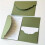 30 Peças Envelopes Tri-Fold 18x13cm / 7.1x5.1 Polegadas, Papel 250g para Convites de Casamento, Postais, Embalagem de Presentes Verde 2