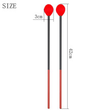 Carbon Fiber Red Handle Marimba Mallet High Toughness Wool Wrapped Percussion Accessory B